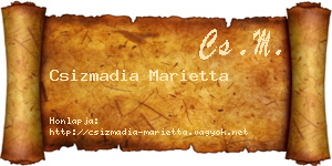 Csizmadia Marietta névjegykártya